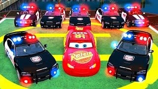 Comptines Bébé - Dessin animé francais, voitures Policier et voitures Transport Colorées, Spiderman 1 z63Zks