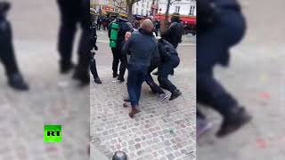 Macron aide beats up student protester during May Day rally 1 gcIl8F