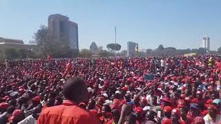 Mdc Alliance Final Rally - People Waiting For Nelson Chamisa At Freedom Square 1 wPcz1e