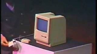 Steve Jobs presenting the first Mac in 1984 1 4Guuas