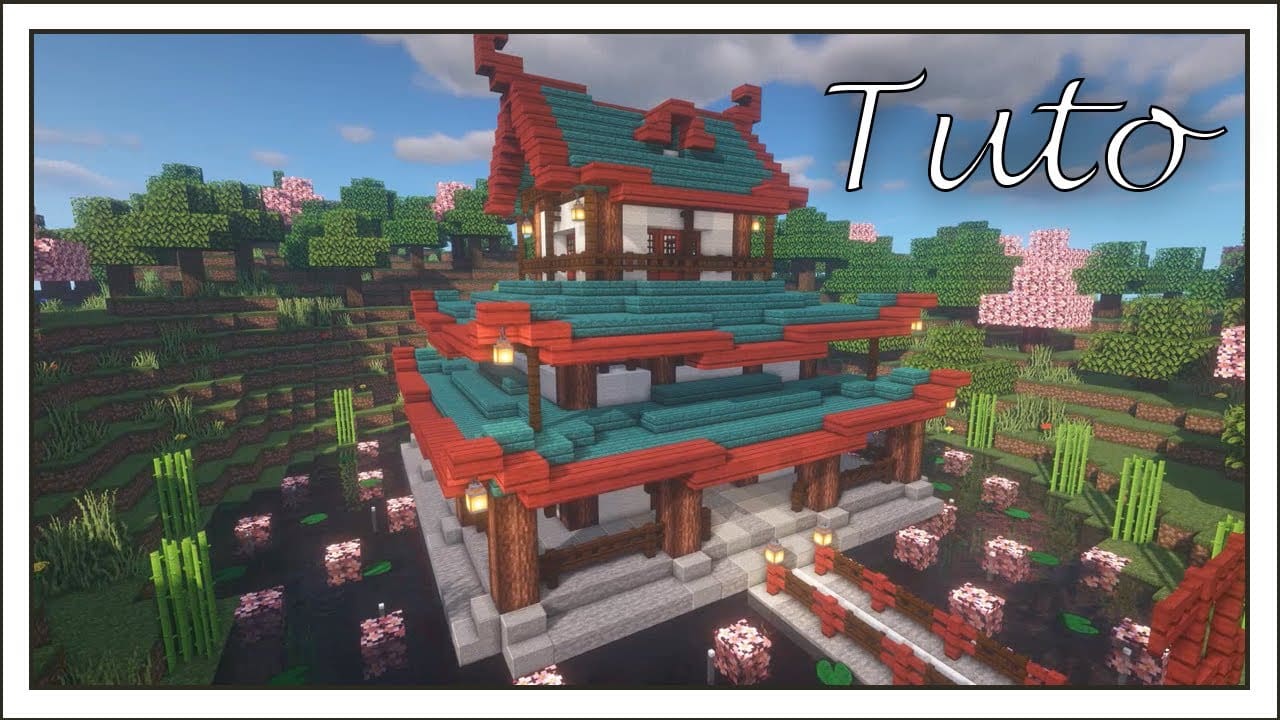 Minecraft | Comment Construire une Grande Maison Japonaise [Facile