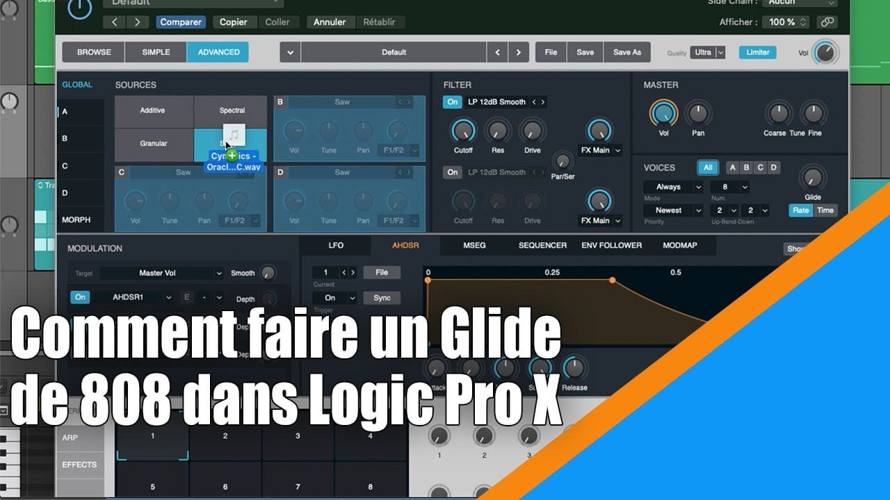 Tutoriel Logic Pro X (en Français): comment faire un Glide de 808 dans