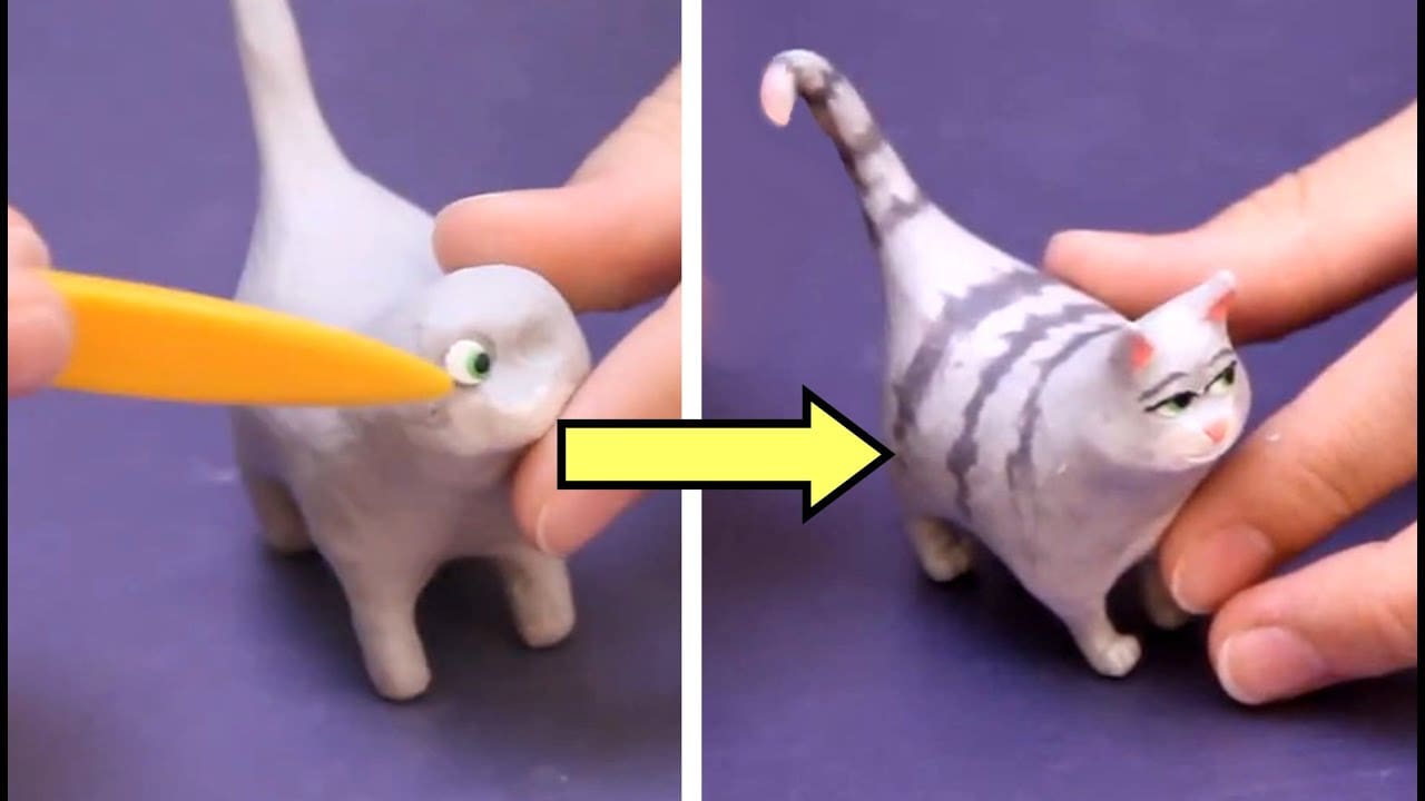 Comment faire un CHAT en PÂTE À MODELER | Tutoriel Modelage du Chat