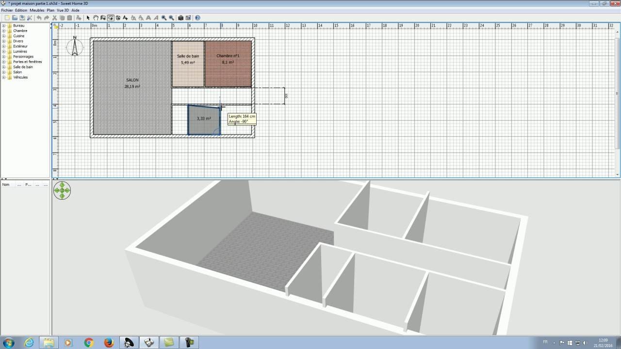 2 Tutoriel Sweet Home 3D partie 2 modification mesures - VideoTutoriels
